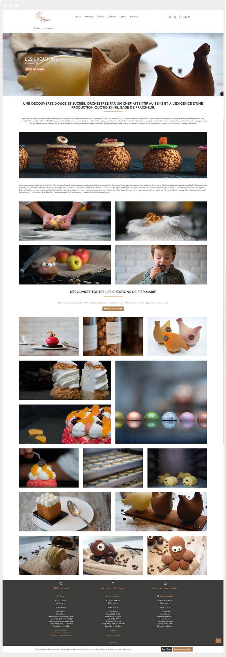 Site web Pâtisserie Pièr-Marie