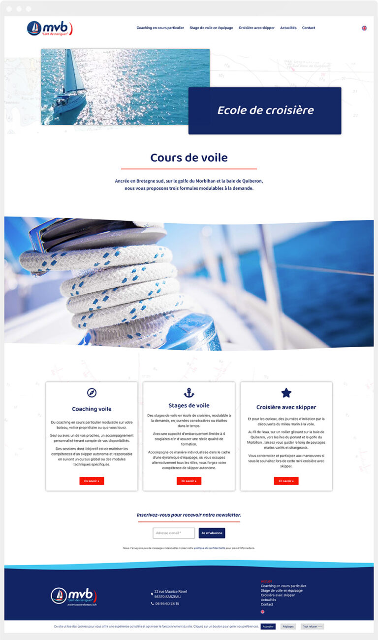 Site internet pour bateau