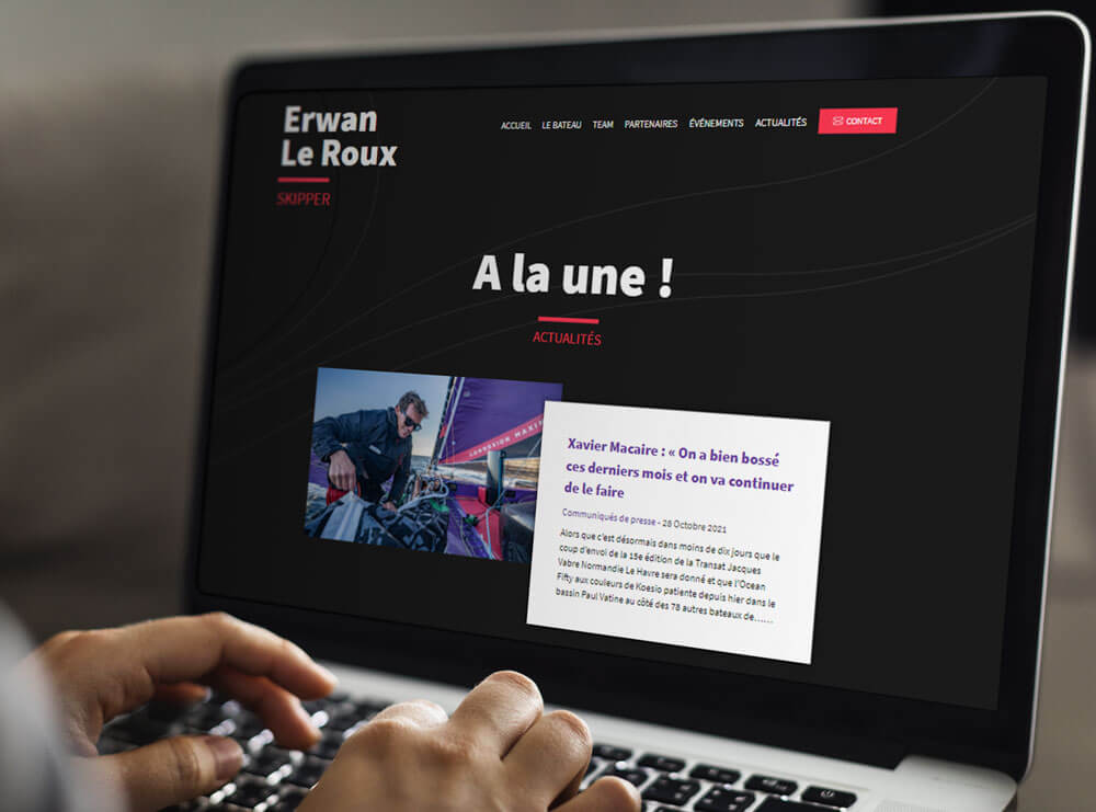 Mockup site Erwan Le Roux